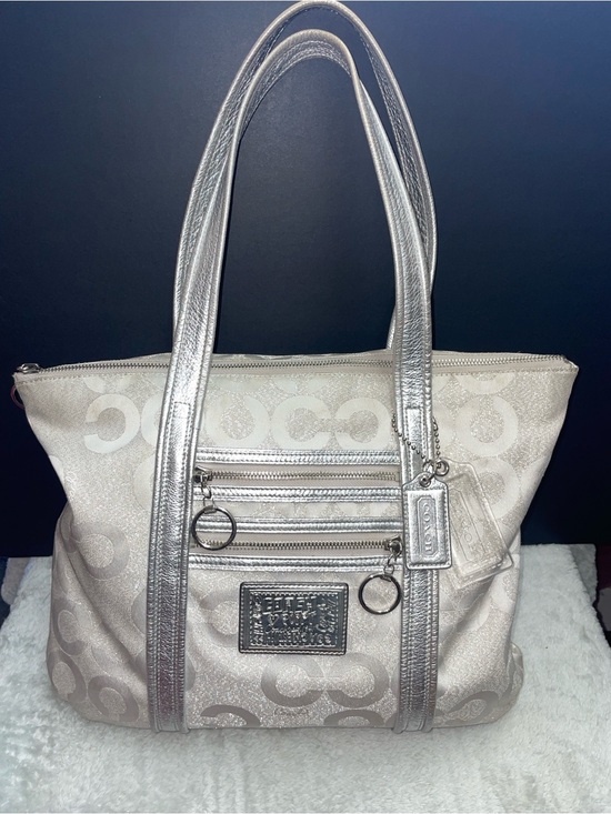 Coach Handbags - Coach Poppy ‘Glam’ Metallic Tote